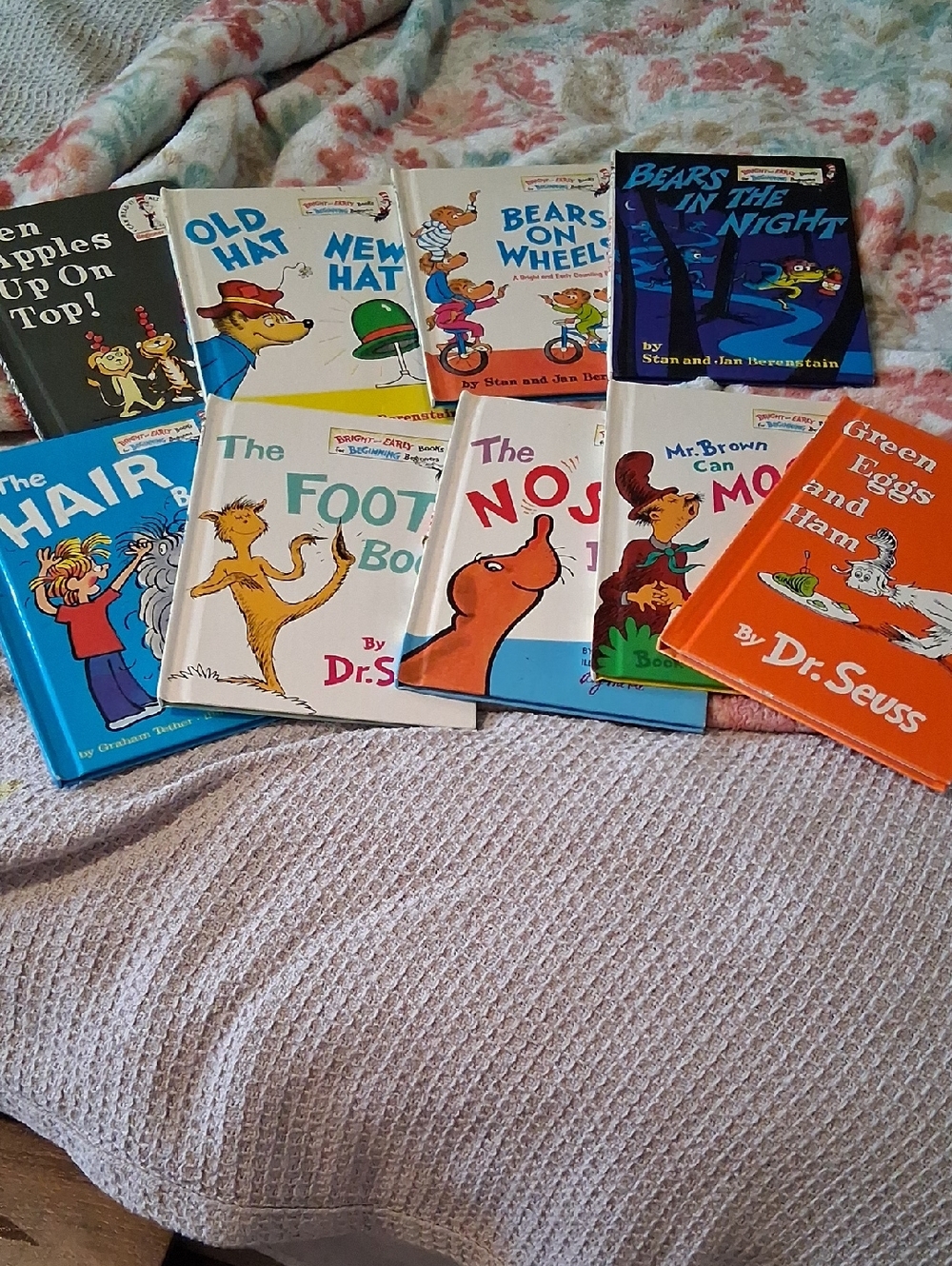 Dr. Seuss Board Book Lot - Orange, Blue, White, Green 9 Books Total
